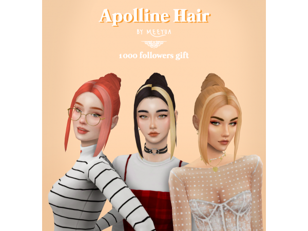 Apolline Elegance: Mastering Long Hair with Alpha CC (Ultimate Female Updo Guide)
