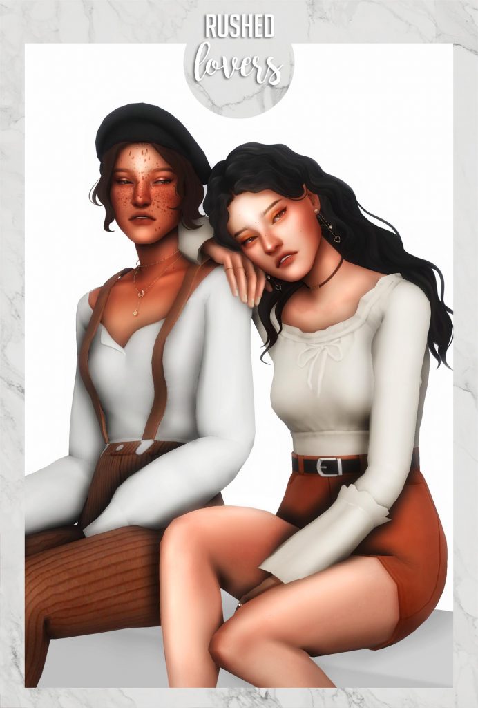 Rushed Lovers CC Pack ( Bodysuit / With Suspender / Top / Hairs / Shorts ) [MM]