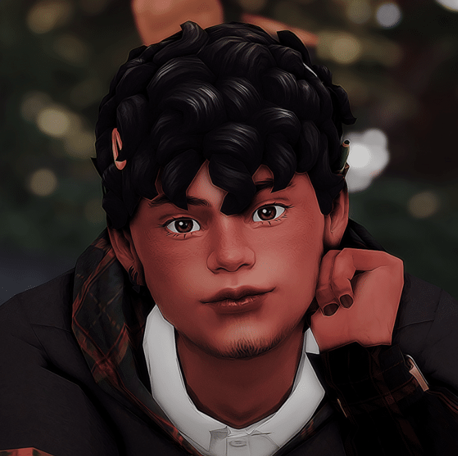 Damien Short Curly Hairstyle with Hair Accessories for Male [MM]