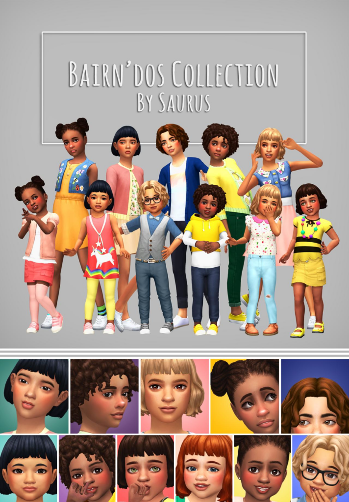 ✨Bairn’dos Collection✨: 11 New Kids & Toddlers Hairstyles