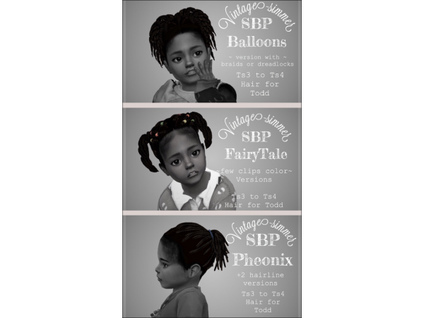 Zara's Zest: Trendy ToddlerCC Ethnic Hair Sets (Alpha Hair & Female Afro)