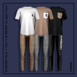 [RIMINGS] BURBERRY Basic T-Shirt & BURBERRY Straight Pants | RIMINGS