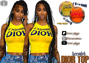 Burnt Dior Top (Recolor) 