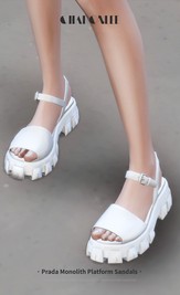 Prada Monolith Platform Sandals