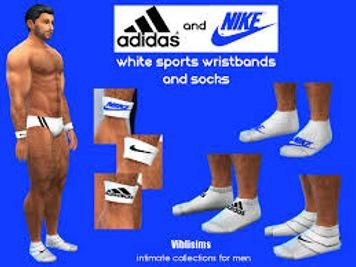 Mod The Sims - Sports Wristbands and Socks ADIDAS and NIKE