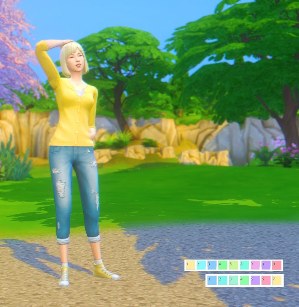 Recolored Cardigan & Converse: Revamped CC Collection Links