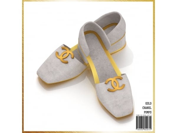 Gilded Steps: Miro Gold Chanel Pumps (Luxury Female Footwear)