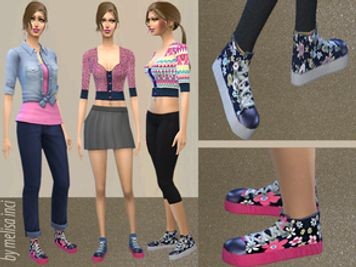 Floral Platform Converse