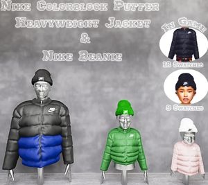 Nike Puffer Jacket & Nike Beanie 〽