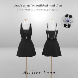 [Atelier Lena] Prada crystal embellished mini dress