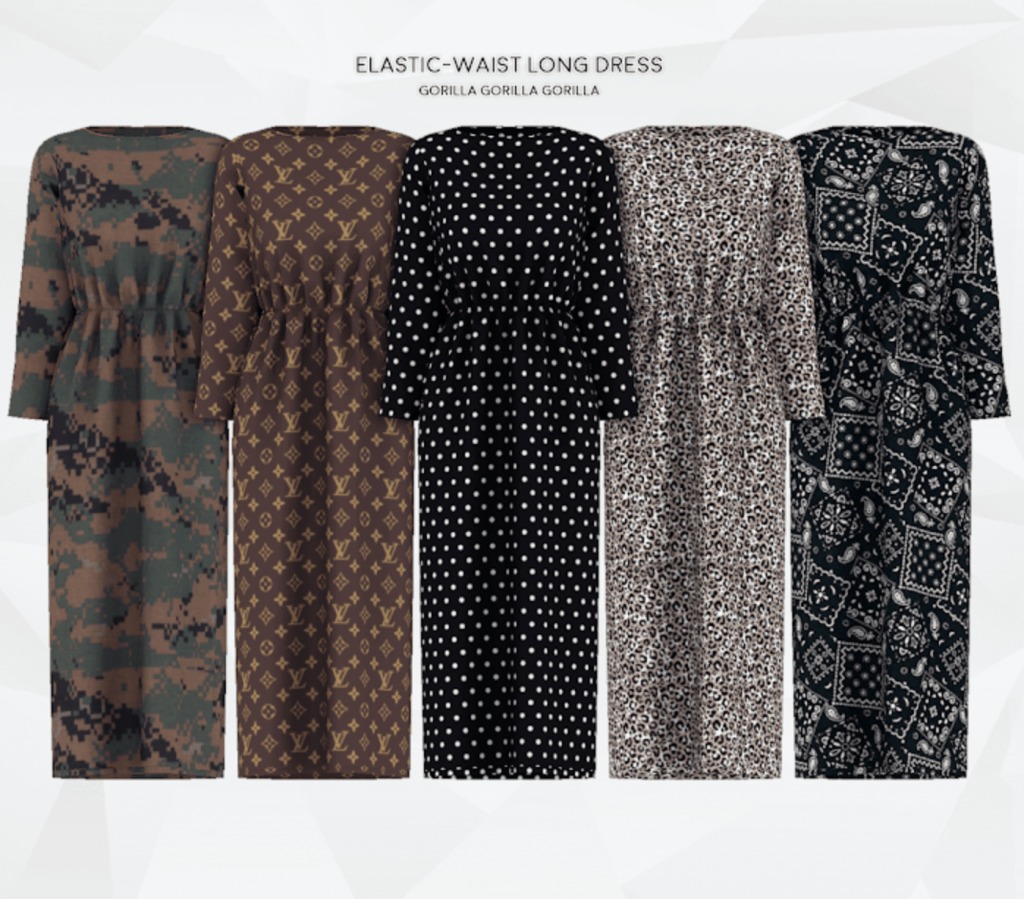 LV Elastic waist Long Dress - GORILLA X3
