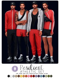 Resilient Athletic Set Redux for Male (Sunglasses/ Bags/ Shorts/ Pants/ Sweatpants/ Adidas Jacket/ Tank Top) [MM]