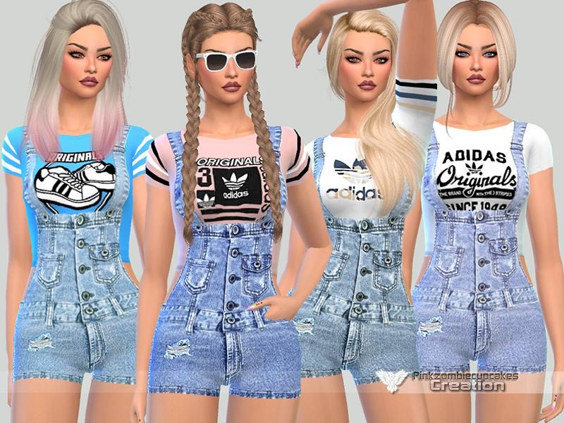 Summer Adidas Short Dungarees