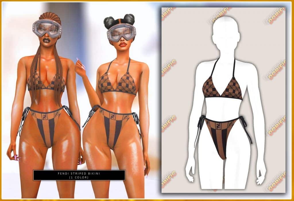FENDI STRIPED BIKINI