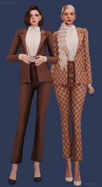 [RIMINGS] Gucci Brooch & Suit Set & Earring