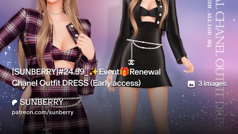 [SUNBERRY]#24.59_✨Event🎁Renewal Chanel Outfit DRESS (Early access)
