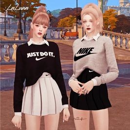 Nike sweatshirt + skirt set