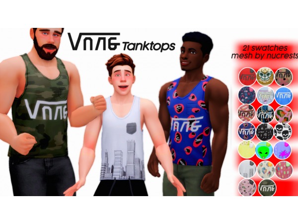 SimStyle Surge: Trendy Vans & Tanks (Simlish) - Ultimate Male Wardrobe Essentials