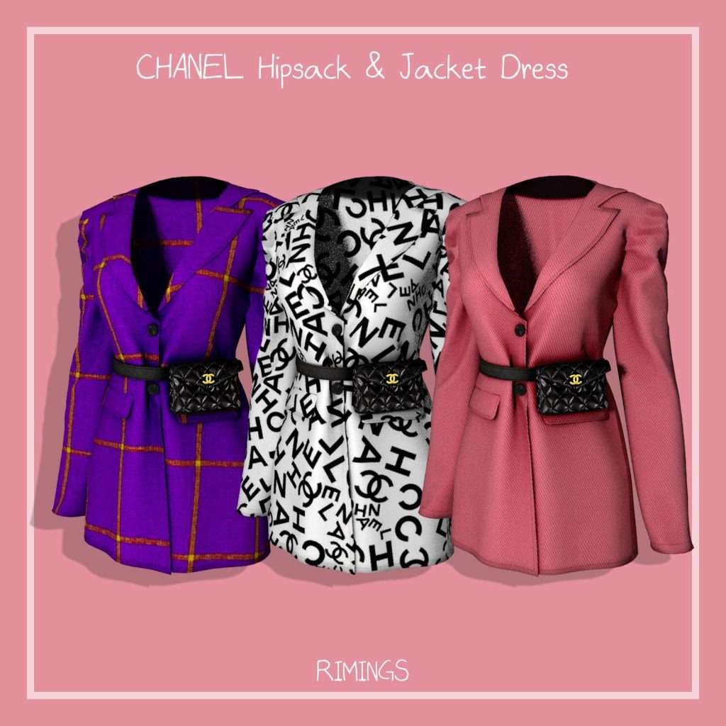 Jacket Dress with Chanel Hipsack Bag [MM]