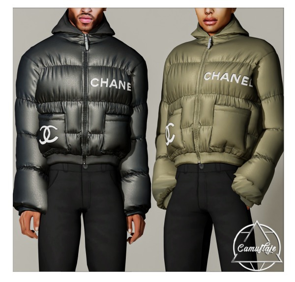 WinterLux Male Ensemble (January Wonderland - Chanel Puffer Jacket by Camuflaje #AlphaCC)