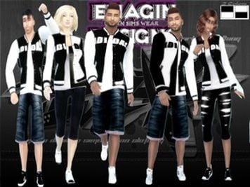 2 Female Adidas Varsity Jackets B&W