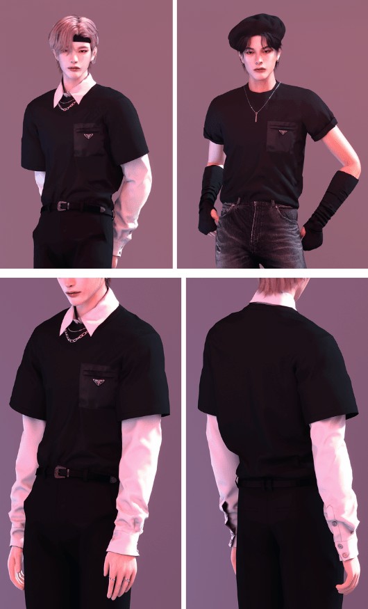 PRADA Nylon Pocket T-Shirt Set by Rona Sims