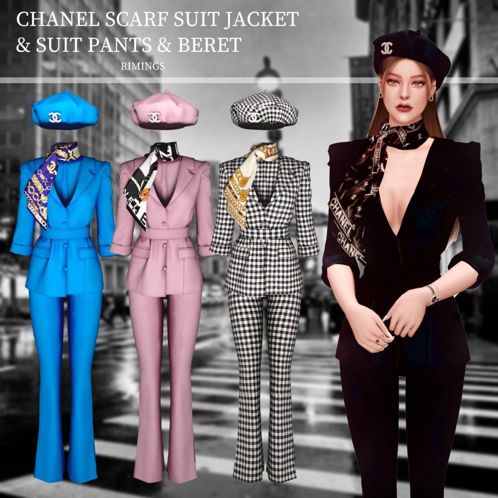 Chanel Themed Outfit (Beret / Suit Jacket / Pants) [Alpha]
