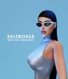 Balenciaga Swift Oval Sunglasses + decoration [N46] HQ