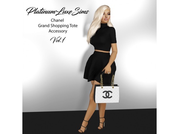 PlatinumLuxeSims Presents: Chanel Grand Shopping Tote Vol.1 (Elegant Accessory Showcase)