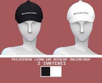 Leona Cap Recolor -Balenciaga- | Sims Amino