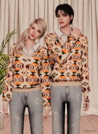 [RIMINGS] White shirt & GUCCI Knit & Vintage Straight Jeans Matching Oufits