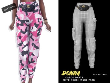 Donna Cargo Pants with Gucci Fanny Pack | Patreon