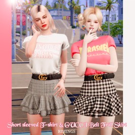Trendy Style Shirt and Skirt Pack (Stranger Things / Gucci / Thrasher) [Alpha]