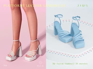 Platforms Leather Sandals 02 ( Shoes / Sandals / Heels / Pump / Strapped ) [MM]