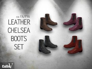 Leather Chelsea Boots Set