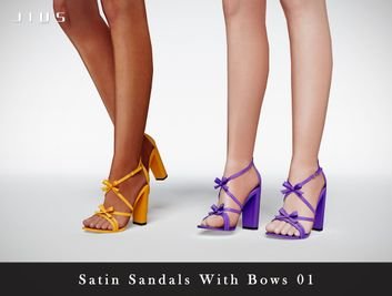 Satin Sandals with Bows [MM]