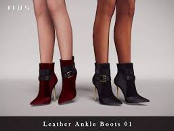 Sims 4 Leather Ankle Boots 01 - MiCat Game