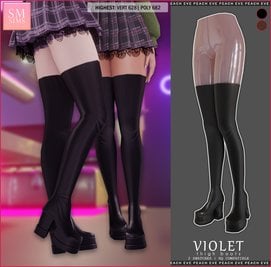 PEACH | Violet Thigh Boots *updated* | SM Sims