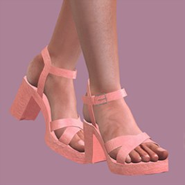 March 21 Cross Strap Platform Heeled Sandals
