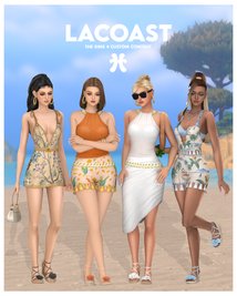 Lacoast Set for Female ( Dress/ Top/ Earrings/ Glasses/ Sandals/ Shorts ) [MM]