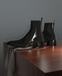 Archivefaction Chelsea boots with spiked trim