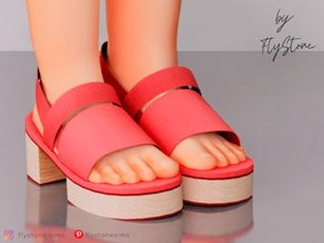 Child Wooden Platform Sandals