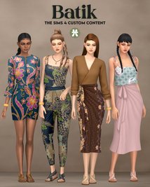 Batik Set ( Sarong/ Sling/ Dress/ Accessories/ Swimsuit/ Sandals) [MM]