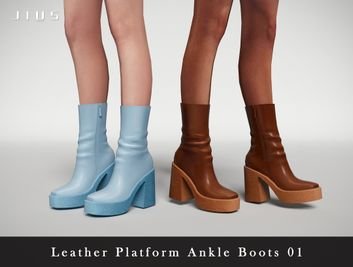 Leather Platform Ankle Boots Collection [MM]