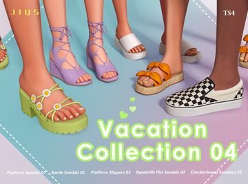 Vacation Shoes Collection ( Suade Sandas / Slippers / Espradille Sandals / Checkerboard Sneakers ) [MM]