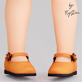 Toddler Leather Shiny Flats With Flower