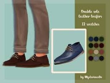 The Sims Resource | Double sole leather loafers