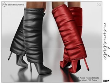 High Knee Ankle Heeled Boots S101