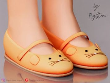 Child Ballet Flats With Cute Mouse