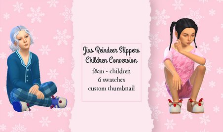 Jius Reindeer Slippers Children Conversion